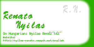 renato nyilas business card